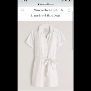 Abercrombie linen blend shirt dress